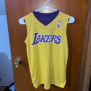 Lakers yellow or purple jersey ( flip it inside out and it’ll be purple)